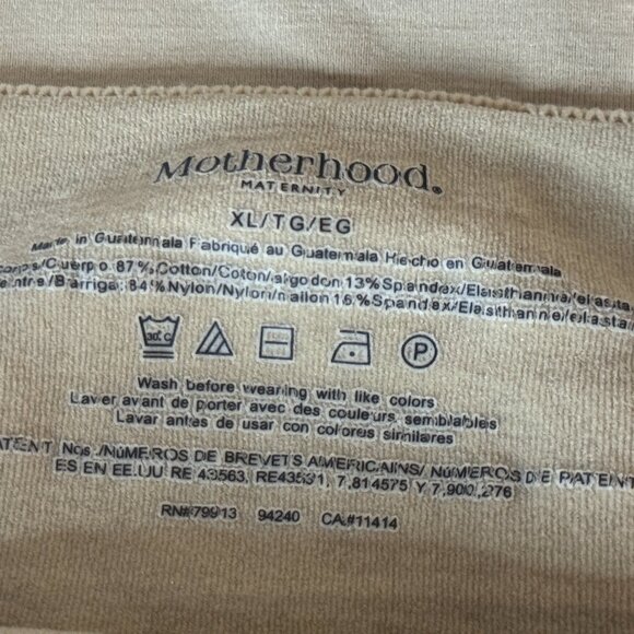 Motherhood Maternity Full Panel Leggings | Navy/Beige | PXS - Picture 2 of 3